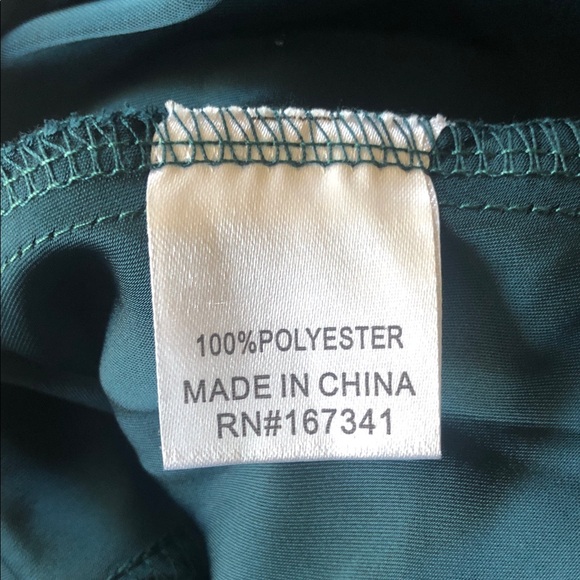 Hello Molly Maxi Dress Satin Keyhole Evergreen Size 4 Side Slit - Picture 6 of 7